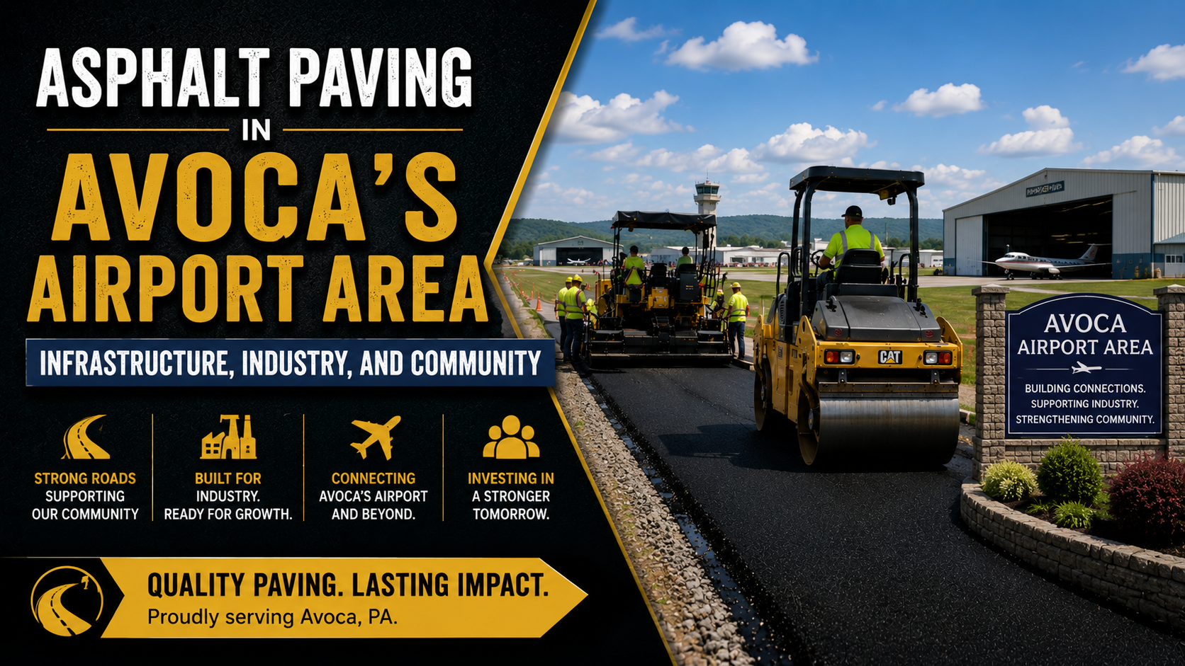 Asphalt Paving in Avoca's Airport Area: Infrastructure, Industry, and Community